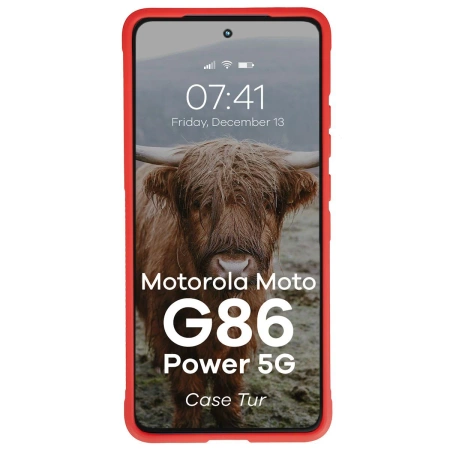 Pancerne etui Bizon Case Tur do Motorola Moto G86 Power 5G, czerwone
