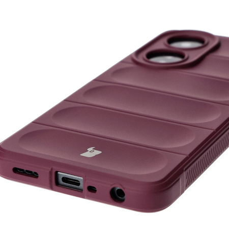Pancerne etui Bizon Case Tur do Oppo A58 4G, burgundowe