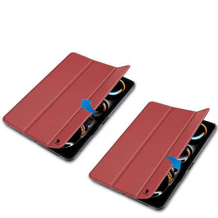 Etui Bizon Case Tab Croc do iPad Pro 11" 2025 / 2024, burgundowe