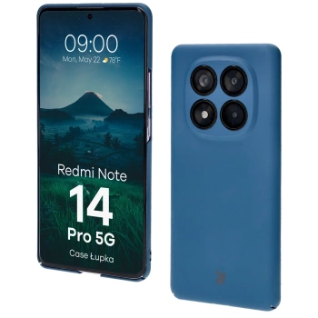 Etui Bizon Case Łupka do Xiaomi Redmi Note 14 Pro 5G, niebieskie