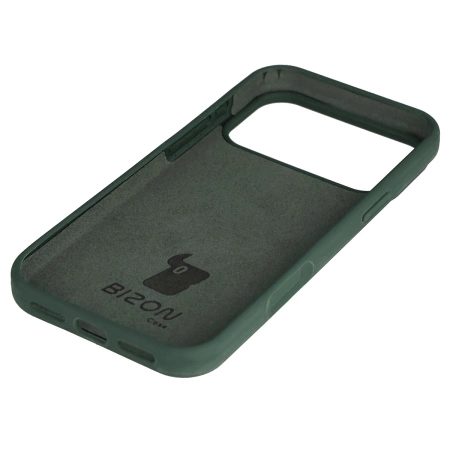Silikonowe etui Bizon Soft Case do iPhone 17 Pro Max, ciemnozielone
