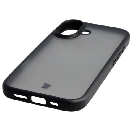 Etui Bizon Case Angelo do iPhone 17, przydymione z czarną ramką