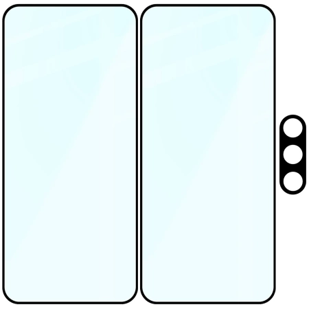 2x Szkło + szybka na aparat Bizon Edge Pack do OnePlus Nord 5