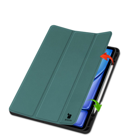 Etui Bizon Case Tab Lizard do iPad Air 13" 2025 / 2024, ciemnozielone