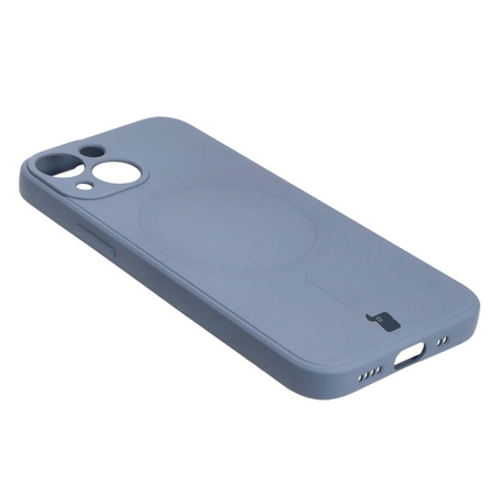 Etui Bizon Case Silicone Magnetic Sq do iPhone 13 Mini, szare