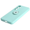 Etui Bizon Case Silicone Ring Sq do Galaxy S24, turkusowe