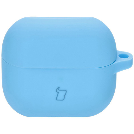 Silikonowe etui z karabińczykiem Bizon Case Headphone Silicone do Galaxy Buds 3/3 Pro/3 FE, niebieskie