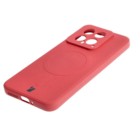 Etui Bizon Case Silicone Magnetic Sq do Xiaomi 14, brudny róż