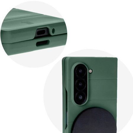 Pancerne etui Bizon Case Tur do Galaxy Z Fold6, ciemnozielone