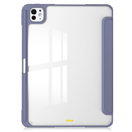 Etui Bizon Case Tab Clear Matt do iPad Pro 13" 2025 / 2024, lawendowe