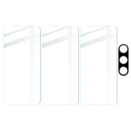 3x Szkło hartowane + szybka na aparat Bizon Glass Clear 2 Pack do Galaxy S23