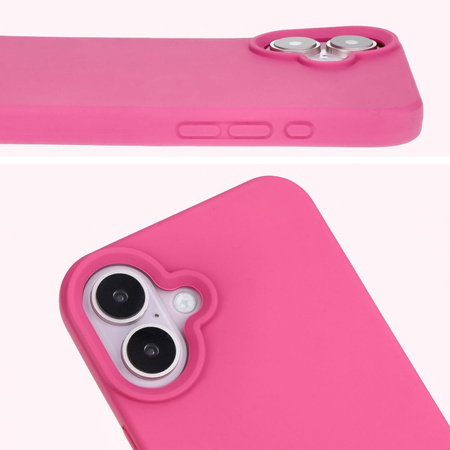 Silikonowe etui Bizon Soft Case do iPhone 16 Plus, fuksja