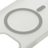 Etui z pierścieniem magnetycznym Bizon Case MatteO do iPhone 15 Pro Max, półprzezroczyste