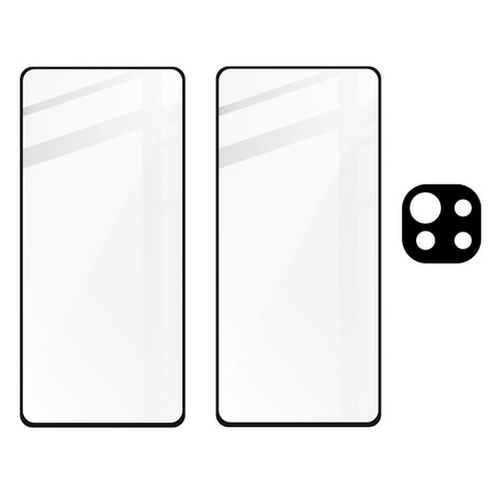 2x Szkło + szybka na aparat Bizon Edge Pack do Xiaomi Mi 11 Lite / 5G / 5G NE