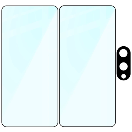 2x Szkło + szybka na aparat Bizon Edge Pack do Samsung Galaxy S25 Edge