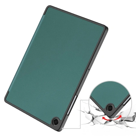 Etui z klapką Bizon Case Tab Lizard do Galaxy Tab A11 Plus / A9 Plus, ciemnozielone