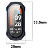 Etui ze szkłem do zegarka Bizon Case+Glass Watch do Xiaomi Smart Band 9, niebieskie