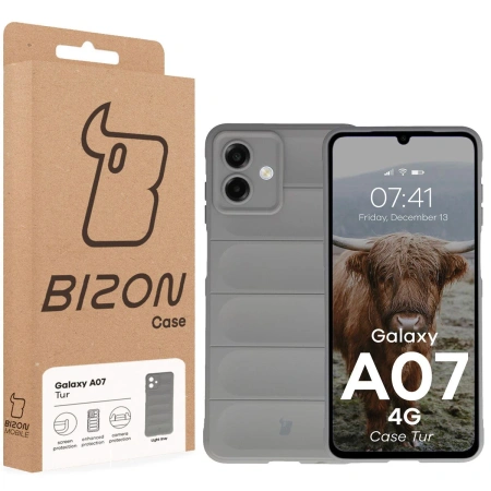 Pancerne etui Bizon Case Tur do Galaxy A07 4G, jasnoszare