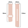 Pasek silikonowy do smartwatcha, Bizon Strap Watch Silicone Pro H, Quick Release 22 mm, różowy