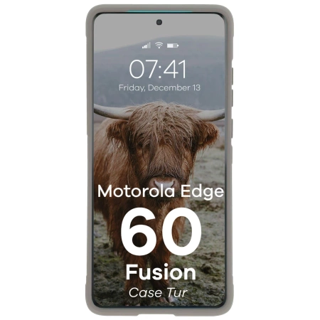Pancerne etui Bizon Case Tur do Motorola Edge 60 / 60 Fusion, jasnoszare