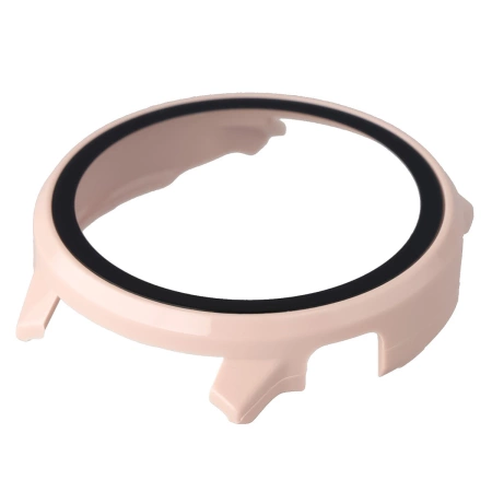 Etui ze szkłem do zegarka Bizon Case Watch Adamo do Garmin Venu 4 45 mm, różowe