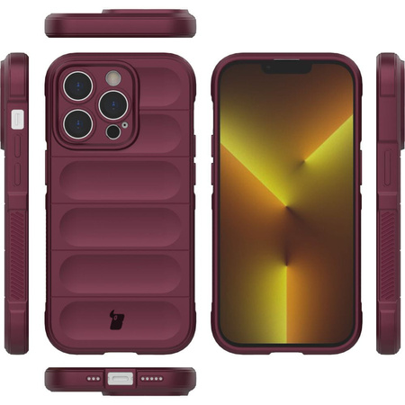 Pancerne etui Bizon Case Tur do iPhone 14 Pro, burgundowe