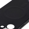Silikonowe etui z pierścieniem magnetycznym Bizon Case Silicone Magnetic do iPhone 16, czarne