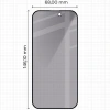 Prywatyzujące szkło hartowane Bizon Glass Edge Shadow do iPhone 16 Pro/ 17 / 17 Pro, przyciemniane z czarną ramką