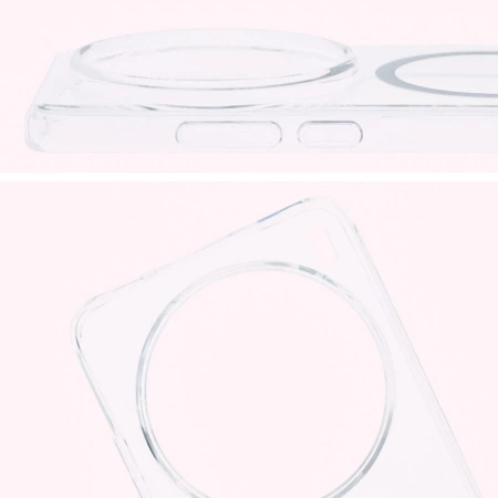 Etui z pierścieniem magnetycznym Bizon Case CrystalO do Vivo X200 Pro, przezroczyste