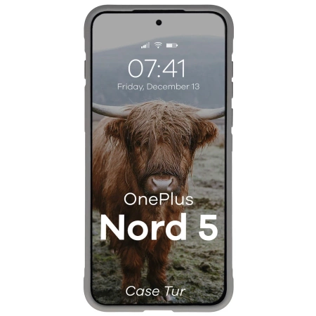 Pancerne etui Bizon Case Tur do OnePlus Nord 5, jasnoszare