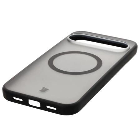 Etui z pierścieniem magnetycznym Bizon Case MatteO do Pixel 10 Pro XL, przydymione-czarne