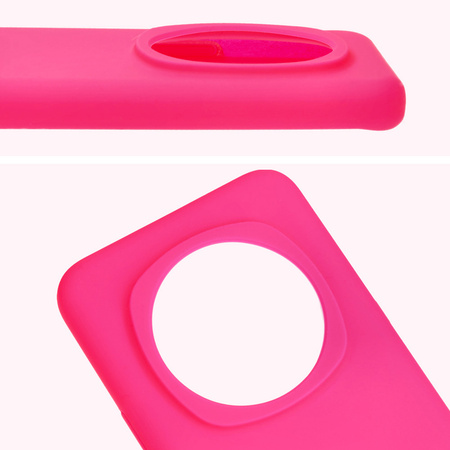 Silikonowe etui Bizon Soft Case do Honor Magic6 Pro, neonowo-różowe