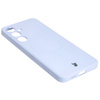 Etui Bizon Case Silicone Magnetic Sq do Galaxy S24 Plus, jasnofioletowe