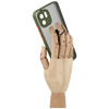 Etui z uchwytem na palec Bizon Case Hybrid Ring do Xiaomi Redmi A1, przydymione z zieloną ramką