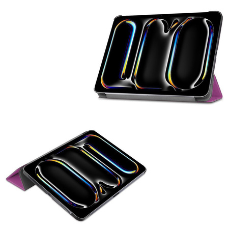 Etui Bizon Case Tab Croc do iPad Pro 11" 2025 / 2024, ciemnofioletowe