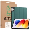 Etui z klapką Bizon Case Tab Croc do Xiaomi Redmi Pad 2 Pro, ciemnozielone