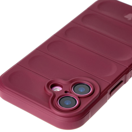 Pancerne etui Bizon Case Tur do iPhone 16, burgundowe