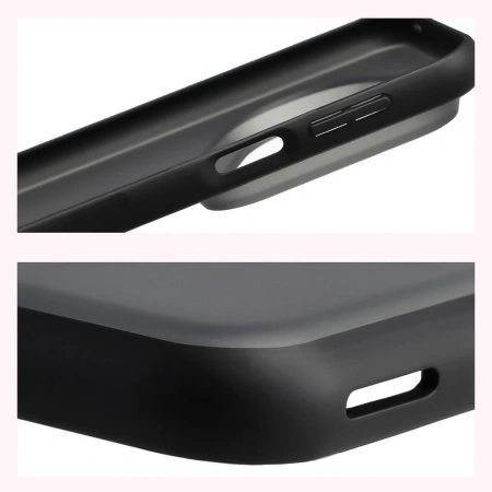 Etui Bizon Case Angelo do Huawei Pura 80 Ultra, przydymione z czarną ramką