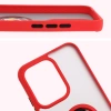 Etui z uchwytem na palec Bizon Case Hybrid Ring do Oppo Reno13, przydymione z czerwoną ramką