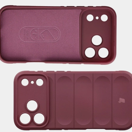 Pancerne etui Bizon Case Tur do iPhone 17 Pro Max, burgundowe
