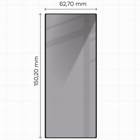 Prywatyzujące szkło hartowane Bizon Glass Edge Shadow do Galaxy Z Fold6, przyciemniane z czarną ramką