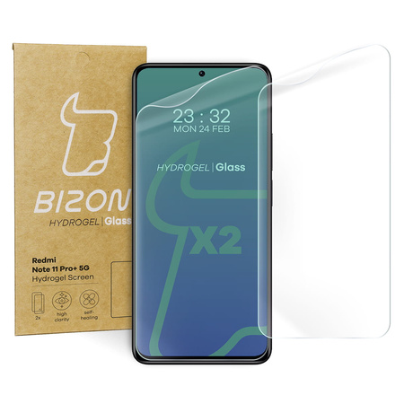 Folia hydrożelowa na ekran Bizon Glass Hydrogel, Redmi Note 11 Pro+ 5G, 2 sztuki