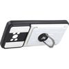 Etui Bizon Case Camshield Card Slot Ring do Xiaomi Poco X3 / X3 Pro / X3 NFC, białe