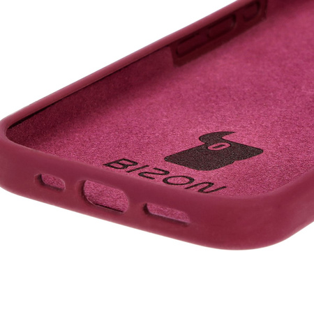 Silikonowe etui Bizon Soft Case do iPhone 16, ciemnofioletowe