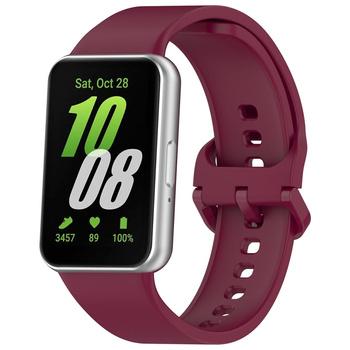 Pasek Bizon Strap Watch Silicone do Galaxy Fit 3, burgundowy