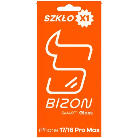 Szkło ochronne 2.5D Bizon Smart Glass do iPhone 16 Pro Max / 17 Pro Max, 1 sztuka
