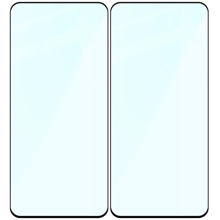 Szkło hartowane Bizon Glass Edge Duo do Xiaomi Redmi Note 14 4G / 5G / POCO M7 Pro 5G, czarna ramka, 2 sztuki