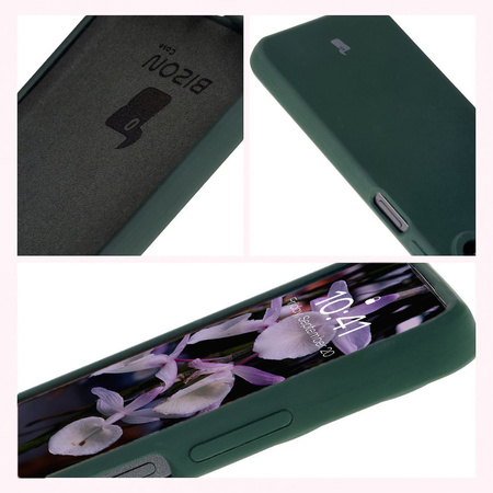 Silikonowe etui Bizon Soft Case do Xiaomi Redmi 13C 4G / Xiaomi Redmi 13C 5G / Xiaomi Poco C65, ciemnozielone