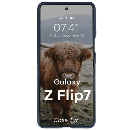 Pancerne etui Bizon Case Tur do Galaxy Z Flip7, granatowe