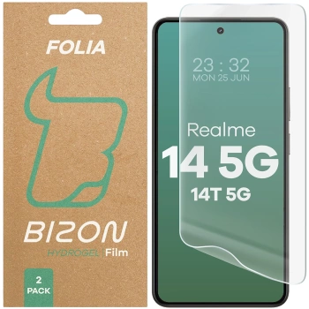 Folia hydrożelowa na ekran Bizon Glass Hydrogel Front Duo do Realme 14 5G / 14T 5G, 2 sztuki